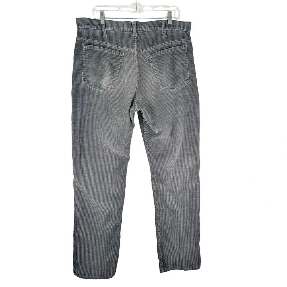 Vintage Levi's 519 Corduroy Pants Mens 38x32 Gray Straight Leg 80's USA Made